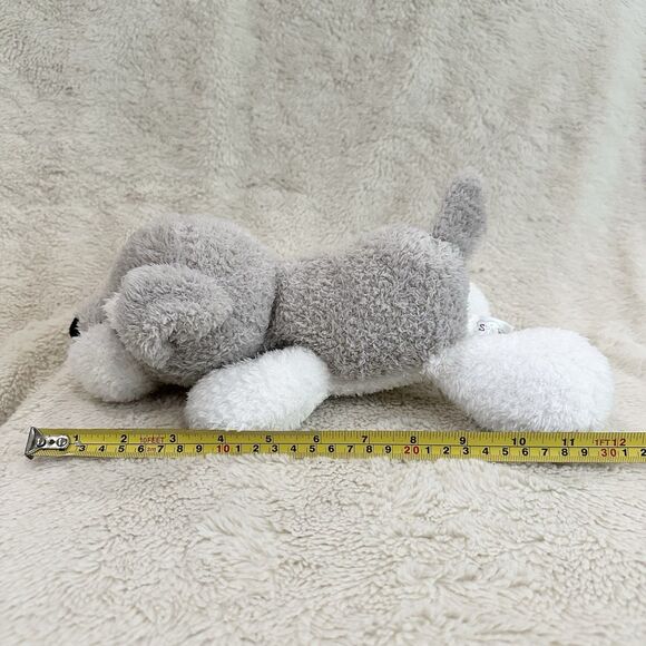 Spark Create Imagine Schnauzer Dog Plush Gray White Laying Puppy Stuffed Animal - Picture 6 of 6